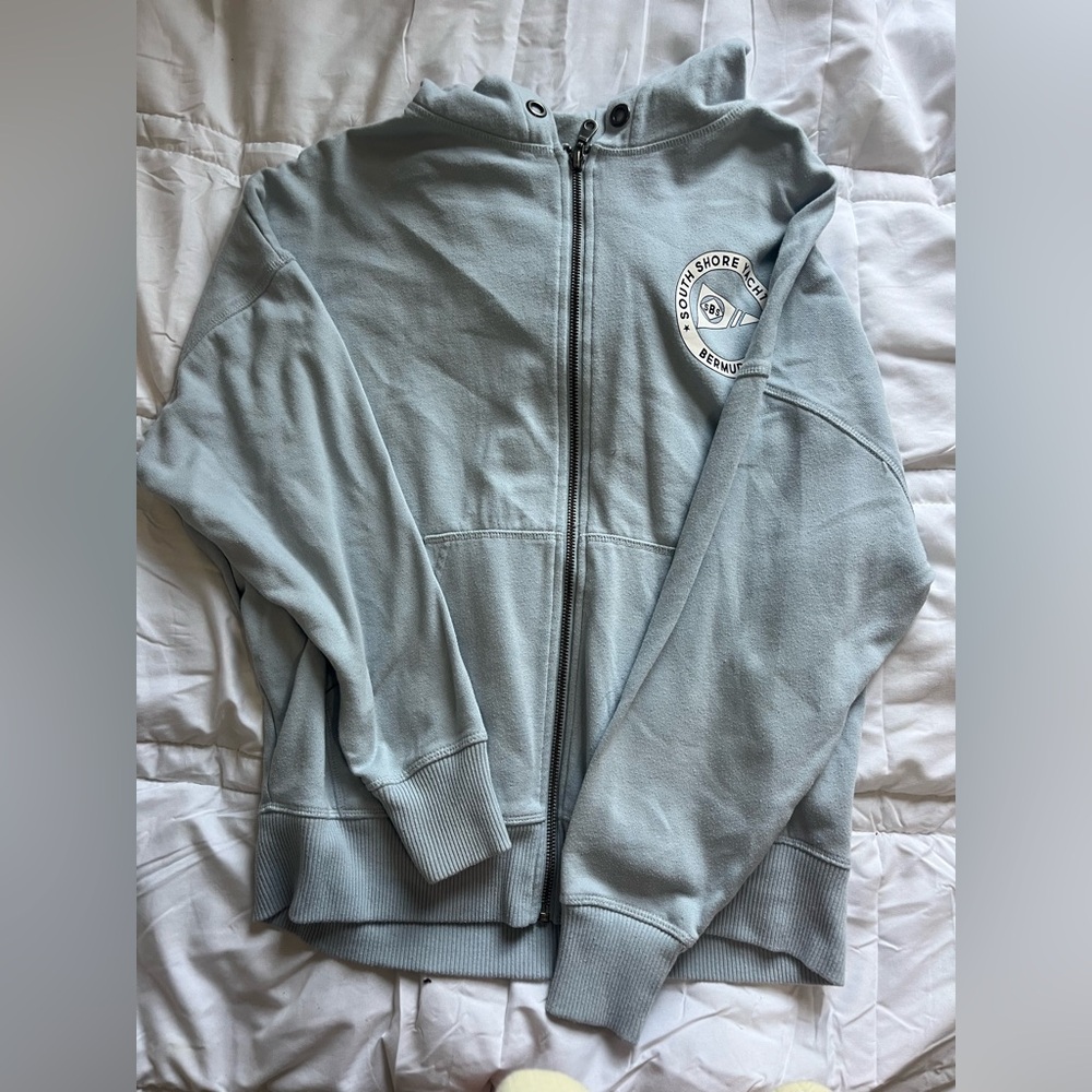 Aeropostale Light Gray Zip-Up Hoodie